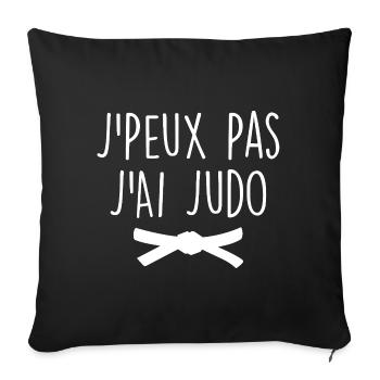 J'Peux Pas J'ai Judo - Housse de coussin décorative 45 x 45 cm - noir - Devant