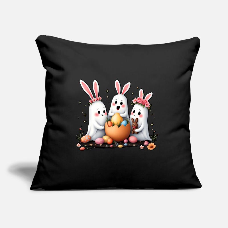Fantômes de lapin Housse de coussin décorative 45 x 45 cm