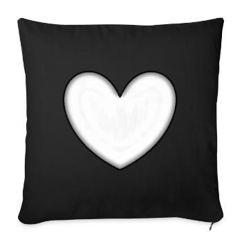 Cadeau de la Saint-Valentin La Saint-Valentin - Housse de coussin décorative 45 x 45 cm - noir - Devant
