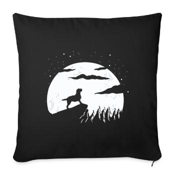 Border Terrier Moon - Sofa pillowcase 17,3'' x 17,3'' (45 x 45 cm) - black - Front