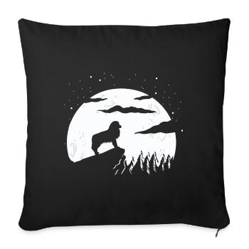 Berger australien Berger australien Lune - Housse de coussin décorative 45 x 45 cm - noir - Devant