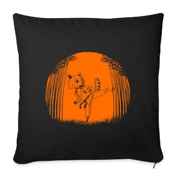 Petit panda - Housse de coussin décorative 45 x 45 cm - noir - Devant