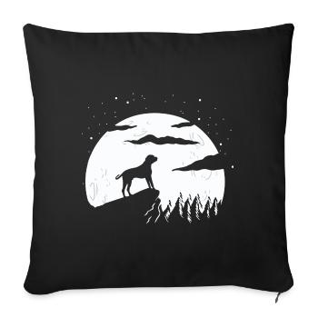 Cur bouche noire - Housse de coussin décorative 45 x 45 cm - noir - Devant