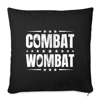 Drôle de dicton wombat australien - Housse de coussin décorative 45 x 45 cm - noir - Devant