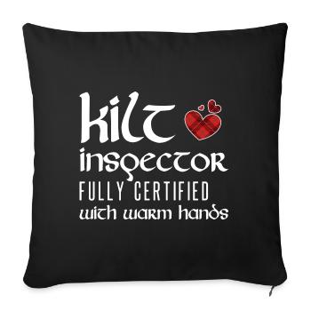Scottish Kilt Saying Scottish Skirt Scotland - Sofa pillowcase 17,3'' x 17,3'' (45 x 45 cm) - black - Front