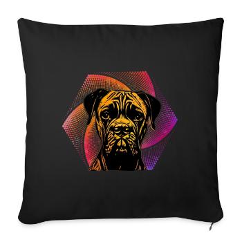 Boxeur - Housse de coussin décorative 45 x 45 cm - noir - Devant