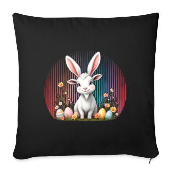 Easter - Sofa pillowcase 17,3'' x 17,3'' (45 x 45 cm) - black - Front