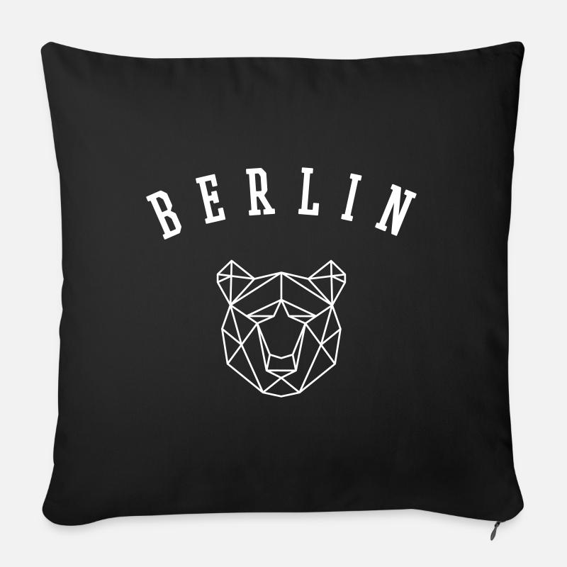 Berlin - Sofakissenbezug 45 x 45 cm - Schwarz