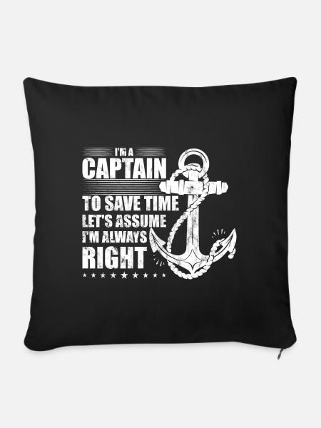 Schlepper Schleppboot Tug Life - Sofakissenbezug 45 x 45 cm - Schwarz