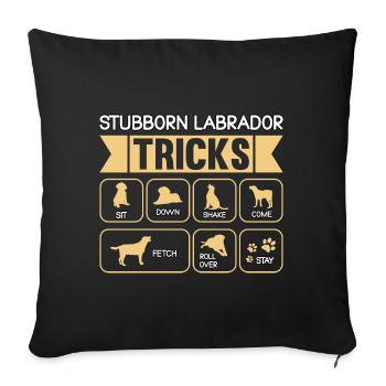 Stubborn labrador tricks - Sofakissenbezug 45 x 45 cm - Schwarz - Vorne