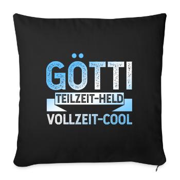 Götti Held - Sofakissenbezug 45 x 45 cm - Schwarz - Vorne