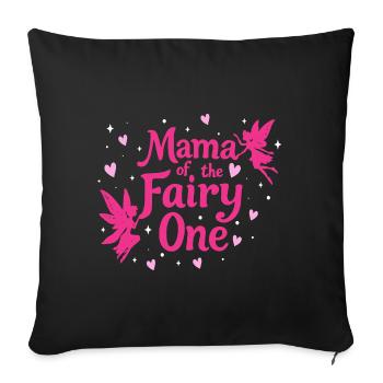 Maman de la fée Une - Housse de coussin décorative 45 x 45 cm - noir - Devant