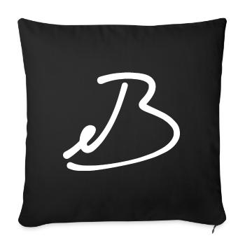 Baier Design Signature Blanc - Housse de coussin décorative 45 x 45 cm - noir - Devant