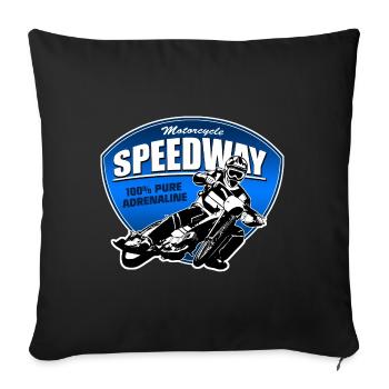 Speedway - Motorcycle Speedway - Housse de coussin décorative 45 x 45 cm - noir - Devant