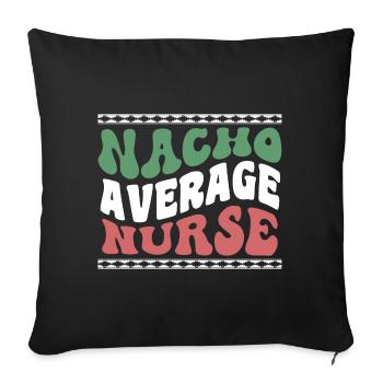 Nourriture mexicaine Cinco de Mayo Infirmière - Housse de coussin décorative 45 x 45 cm - noir - Devant