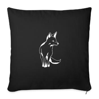 Fox Fox minimalist - Sofa pillowcase 17,3'' x 17,3'' (45 x 45 cm) - black - Front