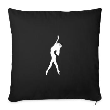 Tanzende Frau Ballett - Sofakissenbezug 45 x 45 cm - Schwarz - Vorne