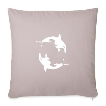Schwertwal Orcinus orca - Sofakissenbezug 45 x 45 cm - helles Taupe - Vorne