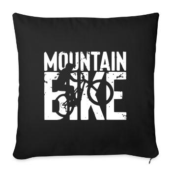 Cadeau de conception de descente de montagne VTT VTT - Housse de coussin décorative 45 x 45 cm - noir - Devant