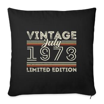 July 1978 July Birthday Gift July 1978 - Sofa pillowcase 17,3'' x 17,3'' (45 x 45 cm) - black - Front