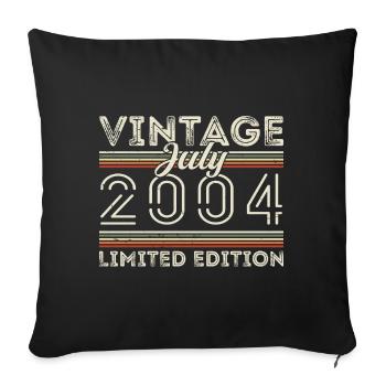 July 2004 July Birthday Gift July 2004 - Sofa pillowcase 17,3'' x 17,3'' (45 x 45 cm) - black - Front