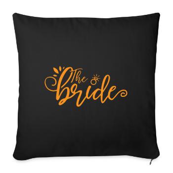 The bride - Sofa pillowcase 17,3'' x 17,3'' (45 x 45 cm) - black - Front