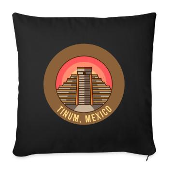 Tinum, mexiko chichen itza südamerika - Sofakissenbezug 45 x 45 cm - Schwarz - Vorne