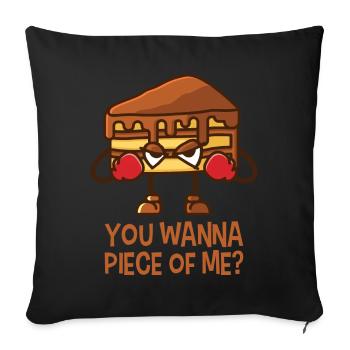 Boîtes à gâteaux, pâtisseries cadeaux - Housse de coussin décorative 45 x 45 cm - noir - Devant