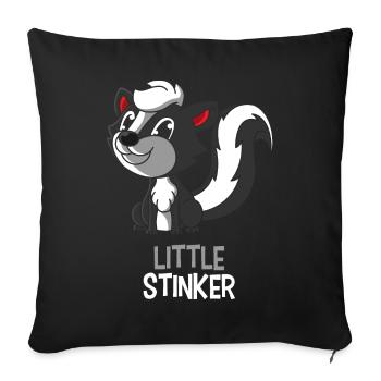 Kleiner Stinker, geschenk stinktier little stinker - Sofakissenbezug 45 x 45 cm - Schwarz - Vorne