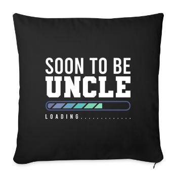 Uncle loading bar, gift baby pregnancy - Sofa pillowcase 17,3'' x 17,3'' (45 x 45 cm) - black - Front