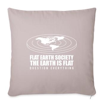 Flat Earth Society - Sofa pillowcase 17,3'' x 17,3'' (45 x 45 cm) - light taupe - Front