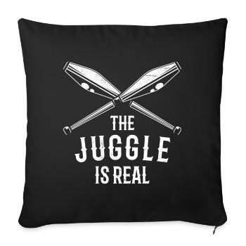 The Juggle Is Real - Sofa pillowcase 17,3'' x 17,3'' (45 x 45 cm) - black - Front