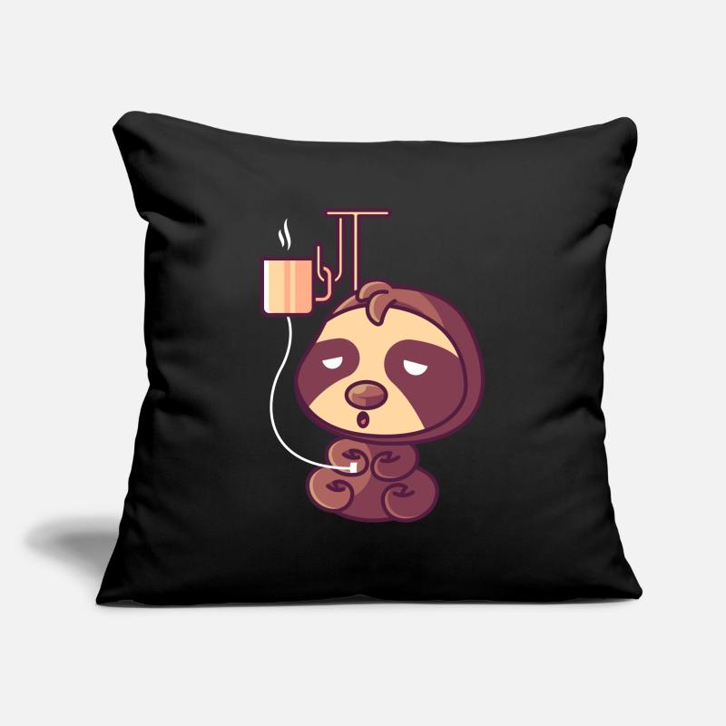 Sloth with a coffee drip Sofa pillowcase 17,3'' x 17,3'' (45 x 45 cm)