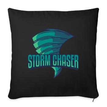 Storm Chaser, sturmjäger tornado gewitter geschenk - Sofakissenbezug 45 x 45 cm - Schwarz - Vorne