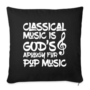 Musique classique Musique pop - Housse de coussin décorative 45 x 45 cm - noir - Devant