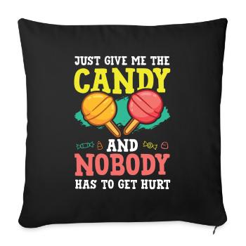 Candy disant Candy - Housse de coussin décorative 45 x 45 cm - noir - Devant