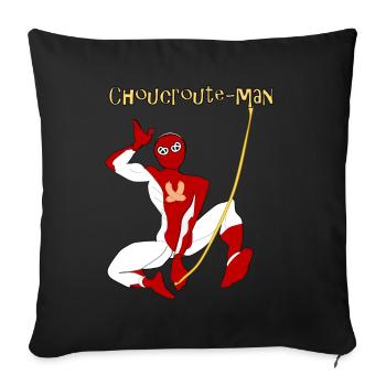 Alsace sauerkraut man - Sofa pillowcase 17,3'' x 17,3'' (45 x 45 cm) - black - Front