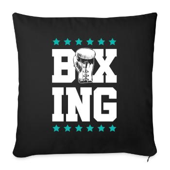 Gants de boxe boxe - Housse de coussin décorative 45 x 45 cm - noir - Devant