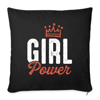 Girl power Girl power - Sofa pillowcase 17,3'' x 17,3'' (45 x 45 cm) - black - Front