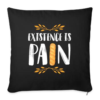 Baguette bread - Sofa pillowcase 17,3'' x 17,3'' (45 x 45 cm) - black - Front