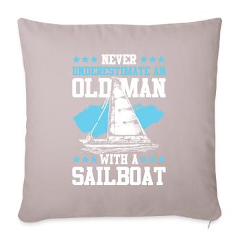 sailing old man - Sofa pillowcase 17,3'' x 17,3'' (45 x 45 cm) - light taupe - Front