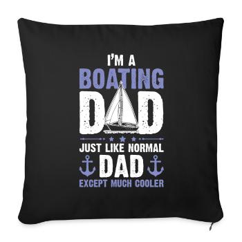 Dad Boot papa Sailing - Sofakissenbezug 45 x 45 cm - Schwarz - Vorne