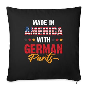 Germany flag USA America - Sofa pillowcase 17,3'' x 17,3'' (45 x 45 cm) - black - Front