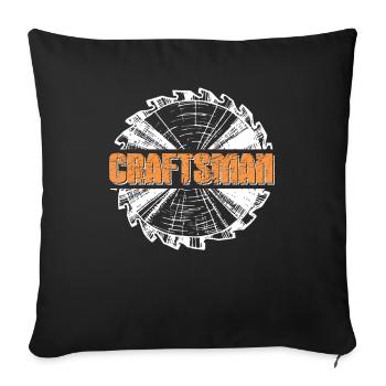 Handwerker Handwerk Kreissäge - Sofakissenbezug 45 x 45 cm - Schwarz - Vorne
