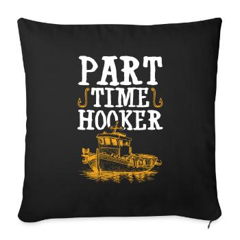 Pêche pêche - Housse de coussin décorative 45 x 45 cm - noir - Devant