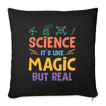 Magic science science - Sofa pillowcase 17,3'' x 17,3'' (45 x 45 cm) - black - Front