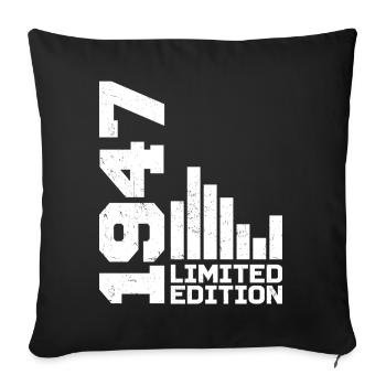 Vintage 1947 Birthday Gift 1947 Year 1947 - Sofa pillowcase 17,3'' x 17,3'' (45 x 45 cm) - black - Front