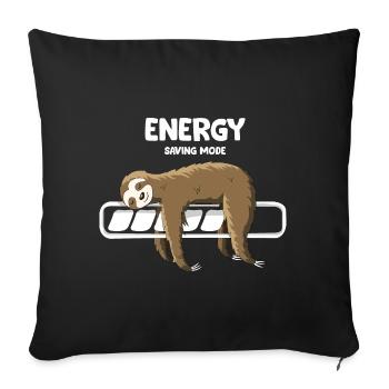 Paresse et énergie - Housse de coussin décorative 45 x 45 cm - noir - Devant
