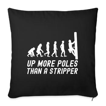 Power Lineman Power Line Electrician - Sofa pillowcase 17,3'' x 17,3'' (45 x 45 cm) - black - Front