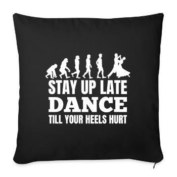 Formation en danse Ballroom Danse de couple - Housse de coussin décorative 45 x 45 cm - noir - Devant